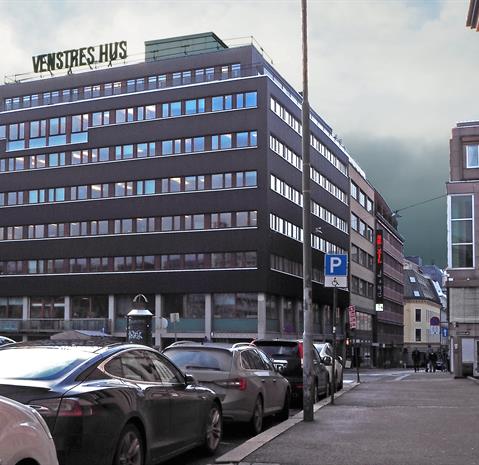 Keskeiselle paikalle Oslossa vuonna 1954 valmistuneesta Venstres husista on tullut vahva elementti Youngstorgetille Oslon keskustaan. 