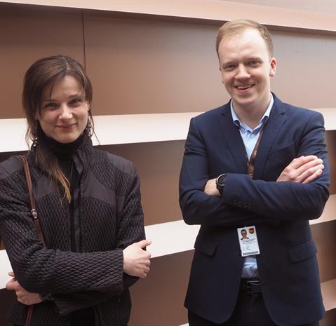 Arkkitehti Kozlovaite Kita Kryptis –arkkitehtitoimistosta ja UAB Skubios Siuntosin toimitusjohtaja Vaidotas Lasas.