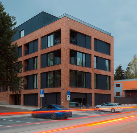 Profile Ruukki Design z powłoką GreenCoat na budynku mieszkalnym