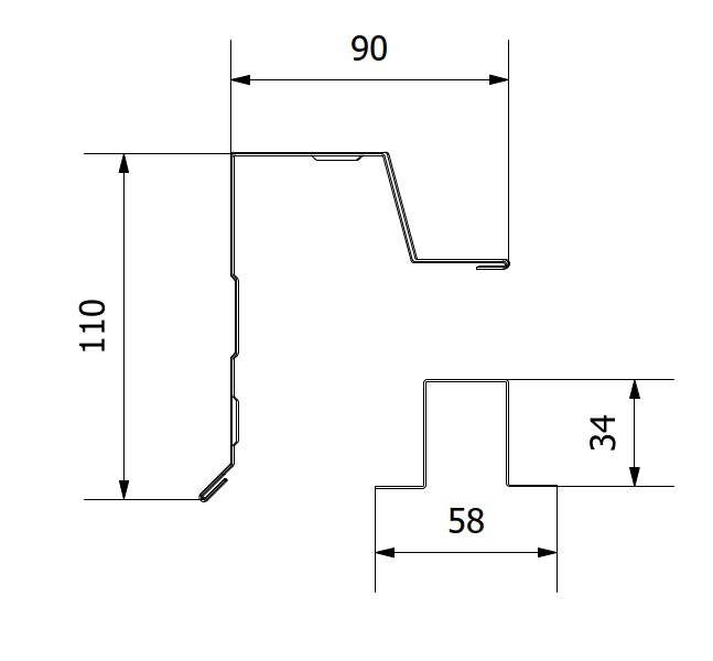 Otseplekk kruvideta joonis