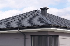 Dach kopertowy pokryty blachodachówką Ruukki Frigge