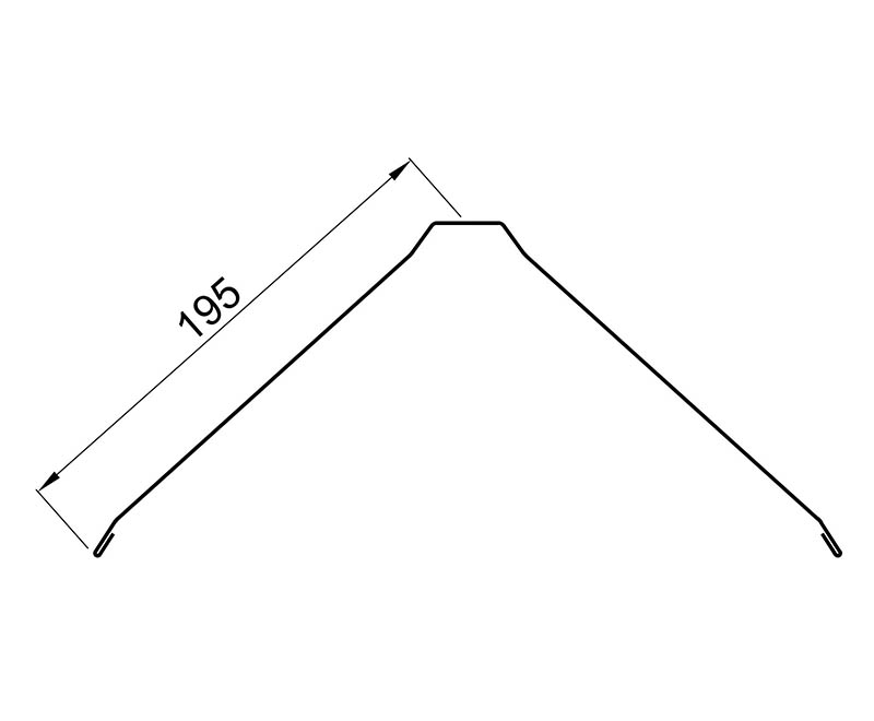 Flashings-TS-21-Ridge-Flat-RA9AR-drawing