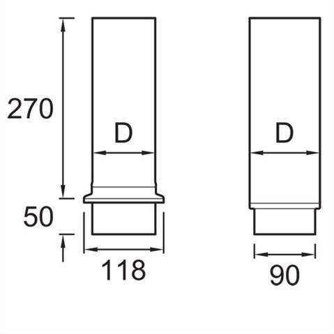 Outlet-straight