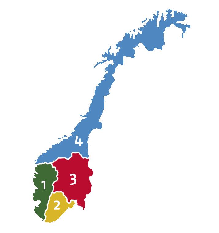 norway sales area map with numbers